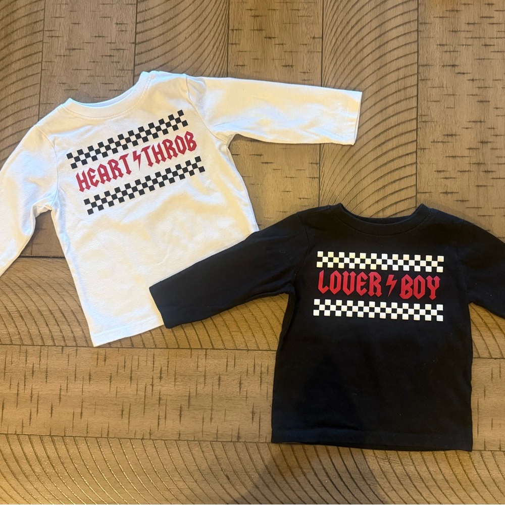 Lover Boy & Heart Throb shirts - coordinated boy twins